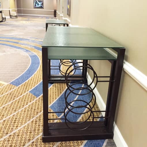 nesting tables with glass top