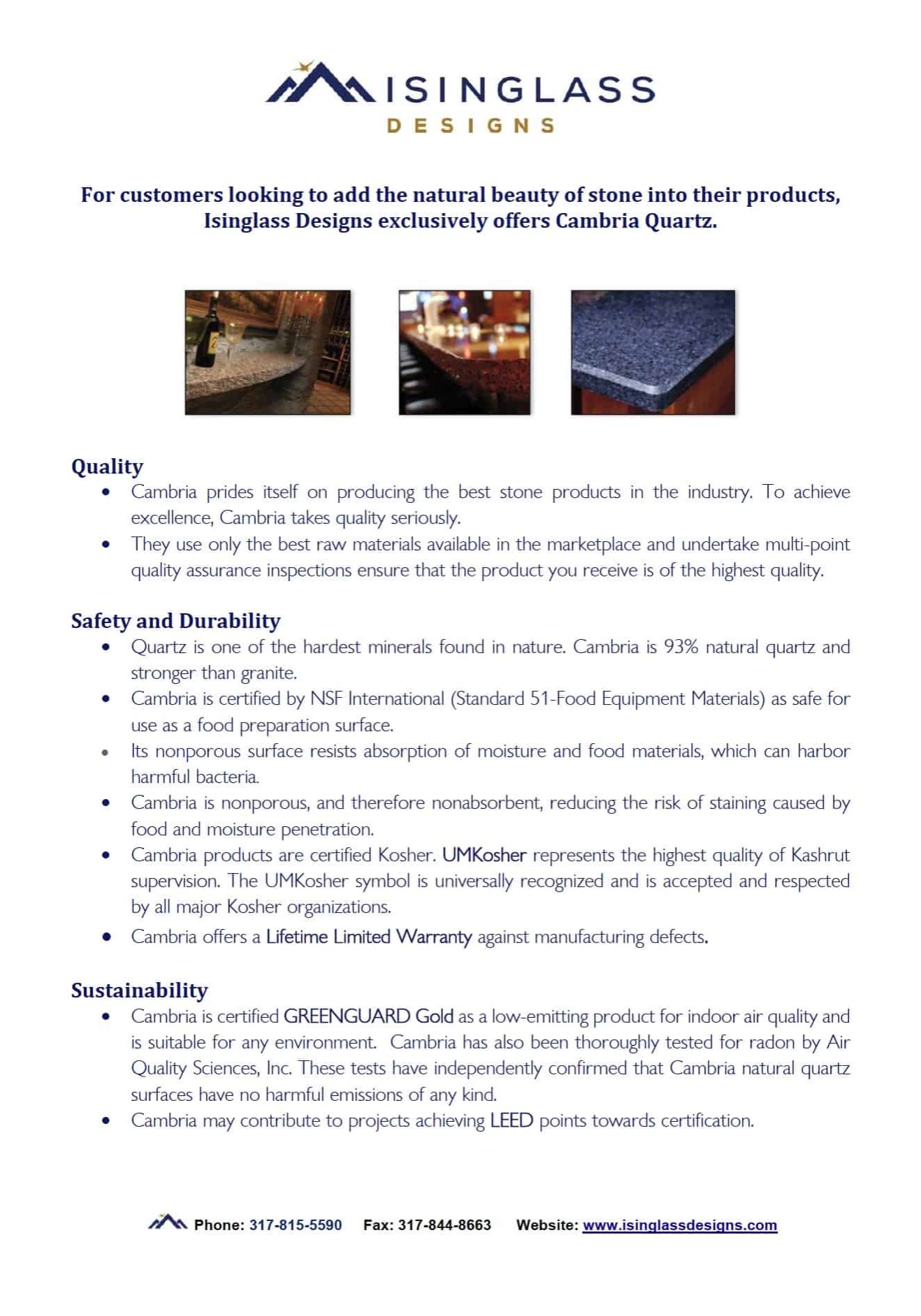 Benefits of Cambria Quartz Preview